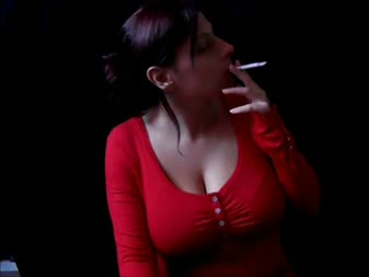 Amanda Smoke In Red