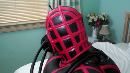 Thisgirl Tries Out The Inflatable Heavy Rubber Sj And  - If it's heavy rubber and inflatable then 'thisgirl' is up for it!

this clip features the use of an inflatable heavy rubber hood and strait jacket.  We start with 'thisgirl' laid on the bed and we end in pretty much the same position.

in between there are ten glorious minutes of struggling and heavy breathing as 'thisgirl' gets used to the tightness of the bondage and learns to breathe through the rubber backpack.

during this time she manages to sit up but a slight push sends her back onto the bed.  Her struggles almost land her on the floor.  That scene reminded us of humpty dumpty, but fortunately the rubber shell remained unbroken.

we all learned a lot during these intense 10 minutes and look forward to her return for more experiences.