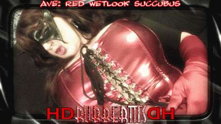 RUBBERTITS - SHINY, KINKY & BIZARRE LATEX SEX - Red Wetlook Succubus