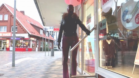Laxfanat Latex Extreme Pierced Public Girl - Big Boobs Transparent Catsuit And Jeans In The City In Public P