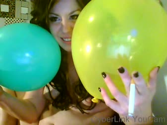 Naked Balloon Popping With Light Cigarette - Don't cha just love balloons....I do! So I made this video of myself for you blowing balloon's up naked. Then of course, I lit a cigarette and burst them one by one.....Pop!