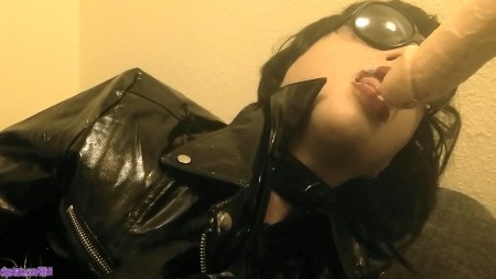 Pvc Sixties Biker Slut Worships Cock Part 1